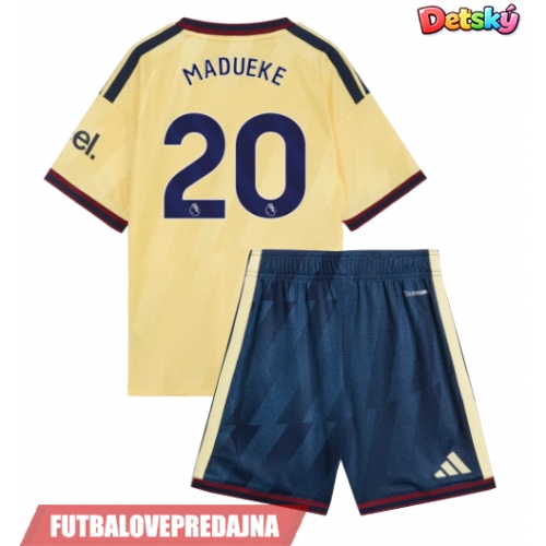 Lacne Dětský Futbalové dres Arsenal Noni Madueke #20 2026-27 Krátky Rukáv - Tretina (+ trenírky)